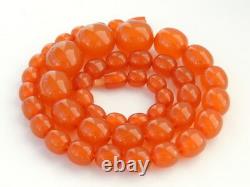 Genuine Vintage Natural Butterscotch Egg Yolk Baltic Amber Beads Necklace in Box
