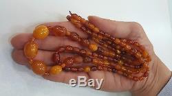 Genuine natural Baltic Amber Bead necklace beads Butterscotch 26 grams