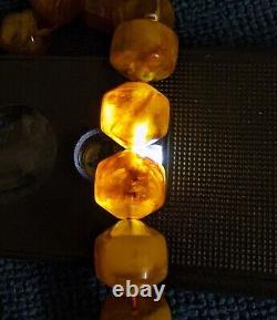 Genuine natural German egg yolk Baltic amber rosary misbaha 42 gr. Butterscotch