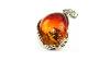 Great Piece Of Natural Amber Sterling Silver Pendant