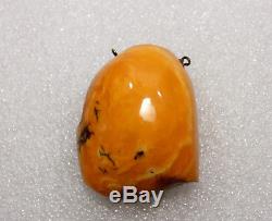 H Natural Genuine Butterscotch Egg Yolk Baltic Amber Pendant