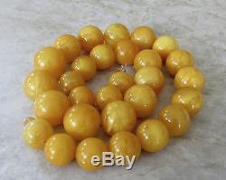 HUGE Natural Genuine Baltic Amber BUTTERSCOTCH EGG Yolk Necklace Beads 202.5g