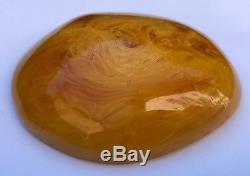 HUGE Vintage Polished Natural Baltic Amber Stone Egg Yolk Butterscotch 66 Grams