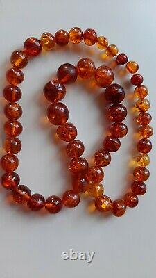 HUGO Baltic Amber necklace, genuine Baltic natural amber, 118 grams