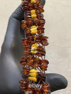 Handcrafted Amber Belt, Natural Baltic Amber, Unique Amber Bag