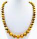 Handmade Amber Necklace Genuine Baltic Amber beads necklace pressed