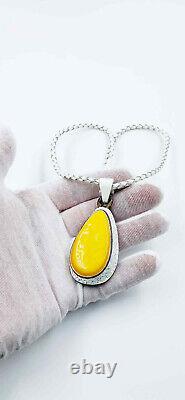 Handmade Authentic Genuine Baltic Amber Pendant Necklace Amber Jewelry Gift her