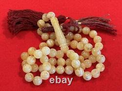 Handmade Natural Healing Genuine Baltic Amber Prayer Beads Tasbih, Misbaha