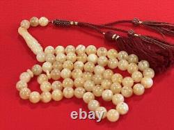 Handmade Natural Healing Genuine Baltic Amber Prayer Beads Tasbih, Misbaha