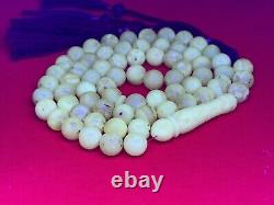 Handmade Natural Healing Genuine Baltic Amber Prayer Beads Tasbih, Misbaha