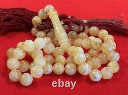 Handmade Natural Healing Genuine Baltic Amber Prayer Beads Tasbih, Misbaha