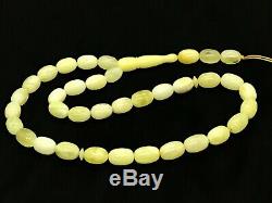 High Quality Islamic 33 Prayer Beads Natural Baltic Amber Tasbih White 19g 10551