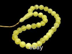 High Quality Islamic 33 Prayer Beads Round Natural Baltic Amber Tasbih 17g 9717