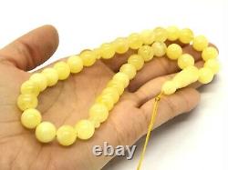High Quality Islamic 33 Prayer Beads Round Natural Baltic Amber Tasbih 17g 9717