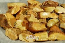 High class Antique natural Baltic marble white amber stones 100 grams