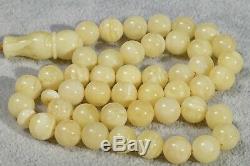 High quality beads Baltic amber necklace rosary 26 g. ISLAMIC PRAYER AMBER BEADS