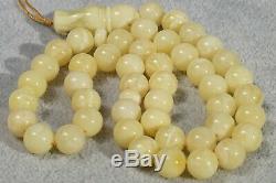 High quality beads Baltic amber necklace rosary 26 g. ISLAMIC PRAYER AMBER BEADS