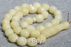 High quality rare Baltic amber pressed Rosary necklace 38 grams