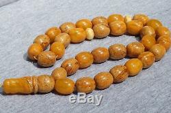 High quality rare Baltic amber pressed Rosary necklace 78 g. FEDEX FAST SHIPPING