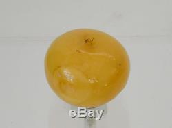 Huge 21.9 grams Egg Yolk Butterscotch Natural Baltic Amber Bead
