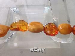 Huge Baltic Yellow & Honey Natural Amber Necklace 246gr