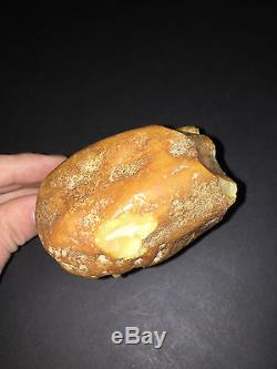 Huge Certified Natural Baltic Butterscotch Egg Yolk Amber Stone 200g
