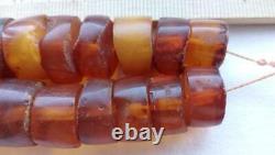 Huge Vintage Genuine Baltic Amber Bead Necklace Butterscotch Egg Yolk 82.1 gr