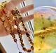 INCLUSION INSECT Natural Baltic Amber Islamic Prayer Rosary 72g. Olive 33 Beads