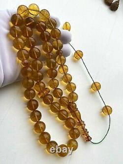 Inclusion Insect 92g. Natural Baltic Amber 14.5 mm. Big Islamic Prayer Rosary