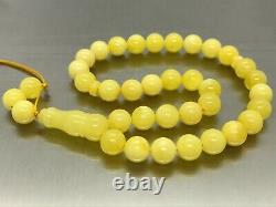 Islamic 33 Prayer Beads BALTIC AMBER TASBIH Mat Opaque Gift Misbaha 15,4g 15285