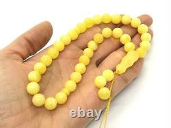 Islamic 33 Prayer Beads BALTIC AMBER TASBIH Mat Opaque Gift Misbaha 15,4g 15285