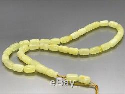 Islamic 33 Prayer Beads Barrel Natural Baltic Amber High Quality Tasbih 15g 8045