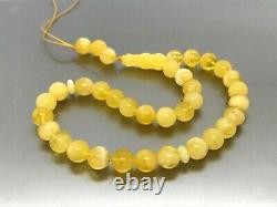 Islamic 33 Prayer Beads Gift Round BALTIC Amber TASBIH Mat Opaque Bead 21g 15580