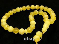 Islamic 33 Prayer Beads Gift Round BALTIC Amber TASBIH Mat Opaque Bead 21g 15581