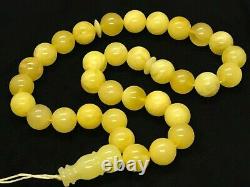 Islamic 33 Prayer Beads NATURAL BALTIC AMBER Tasbih Misbaha Rosary 17g 10640