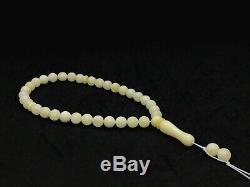Islamic 33 Prayer Beads Natural Baltic Amber Rosary Tasbih Misbaha 16,95g #4582