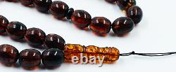 Islamic 33 Prayer Beads Natural Baltic Amber Tasbih Misbaha Muslim pressed