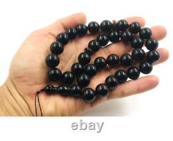 Islamic 33 Prayer Beads Natural Baltic Amber Tasbih Misbaha pressed 66.53gr