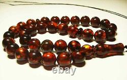 Islamic 33 Prayer beads Natural baltic amber Misbaha pressed Tasbih