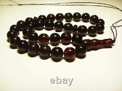 Islamic 33 prayer Natural Baltic Amber Tasbih Amber Muslim Rosary pressed