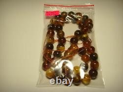 Islamic 45 Prayer beads Genuine Baltic Amber pressed beads Tasbih 37gr. B864