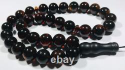 Islamic Muslim 33 Prayer Beads Natural Baltic Amber Tasbih pressed amber 67gr