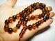 Islamic Prayer Amber 45 Beads Natural Baltic Amber rosary Tasbih pressed 35gr