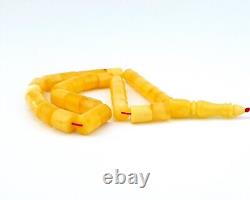 Islamic Prayer Tasbih Amber Natural Baltic Rosary 21,2g Vintage Yellow Rare F-97