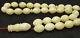 Islamic Prayer Tasbih PRESSED Amber Baltic 33 Beads 43,9g Vintage White H-004