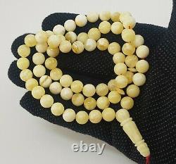 Islamic Prayer Tasbih Stone Amber Natural Baltic Vintage Bead 30,1g Old R-301