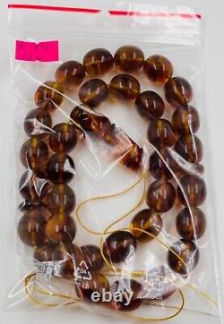 Islamic Prayer Turkish Natural Baltic Amber Tasbih Misbaha Amber rosary pressed