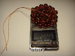 Islamic Prayer tasbih Beads Genuine baltic Amber pressed Misbaha