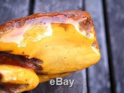 Large Natural Baltic Amber Butterscotch 915 Gram Specimen Egg Yolk Butterscotch