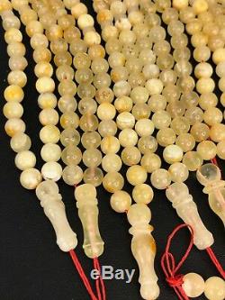 LOT Of 10 Baltic amber rosary 50gram 6mm 33 prayer beads misbah Tesbih NATURAL
